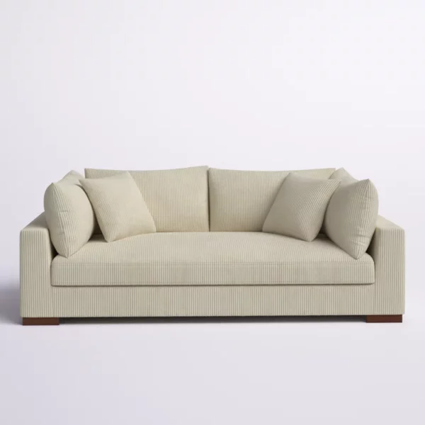 Alcantara 89.5 In Square Arm Sofa