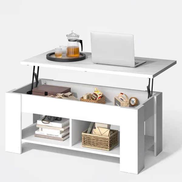 Sparta Black Lift Top Extendable Coffee Table With Storage
